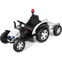 TRAKTOR 12V Weiß - Weiß, Kunststoff (71/73/154cm) - COSTWAY