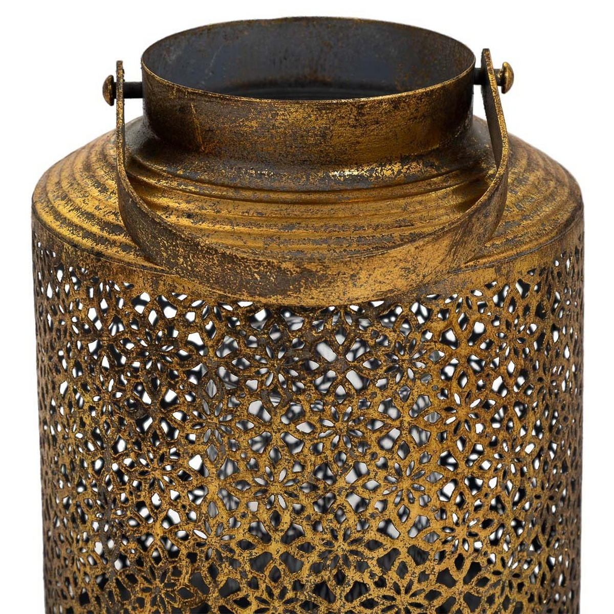 KERZENHALTER aus Metall, golden, 16x21cm - Goldfarben, Metall (21cm) - Wanderlust