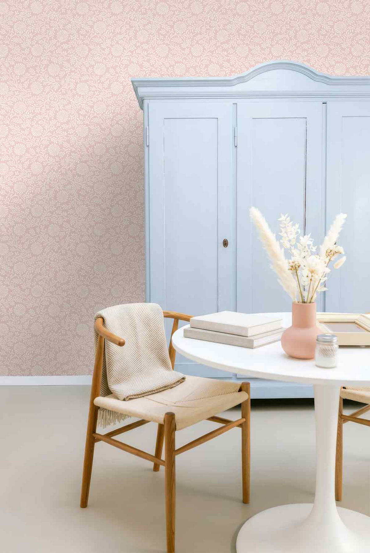 TAPETE Blumenmuster 50 x 900 cm - Pink, Papier (50/900cm) - ESTAhome