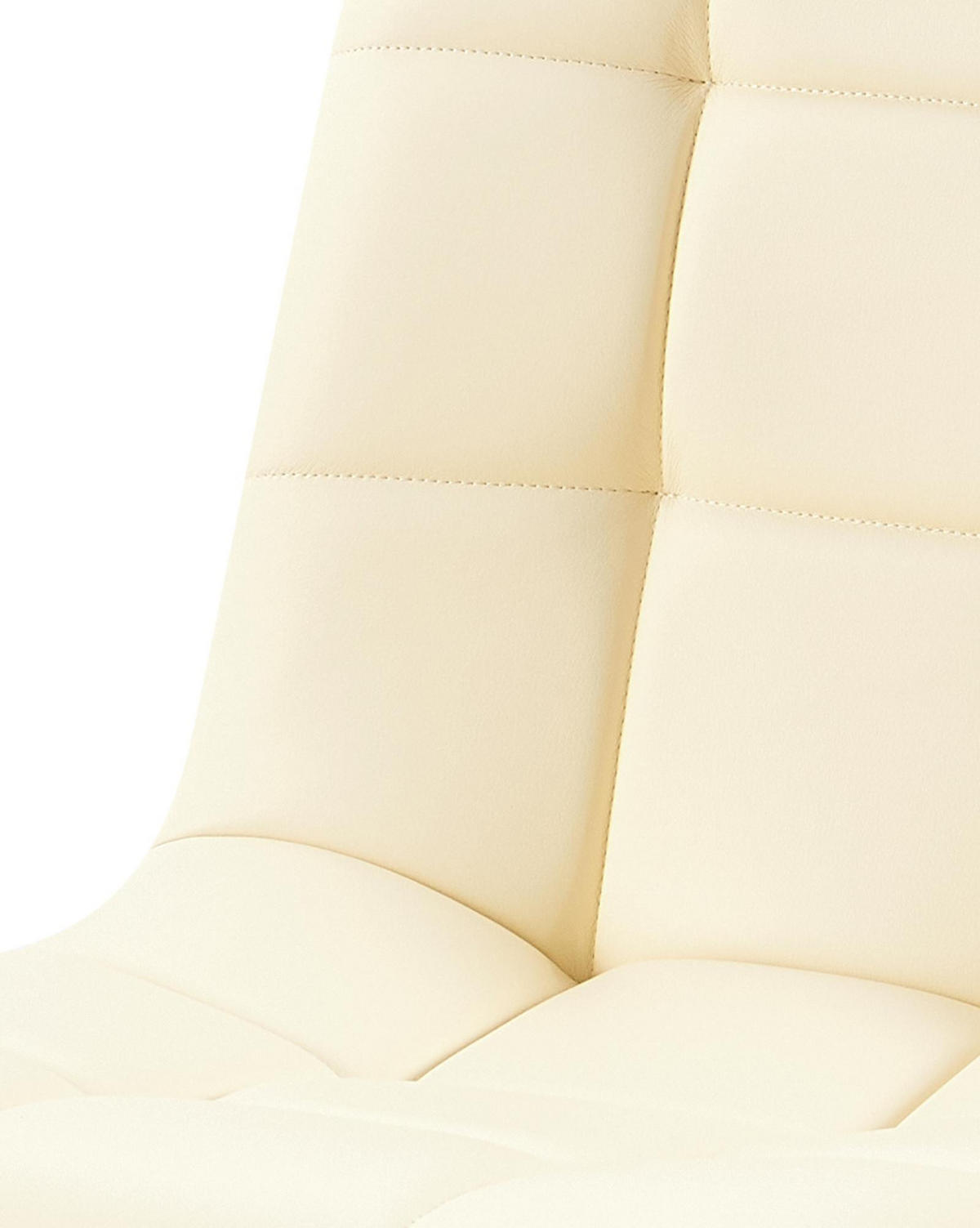 STUHL Lederlook Creme - Creme/Schwarz, Textil/Metall (45/84/55cm) - CLP