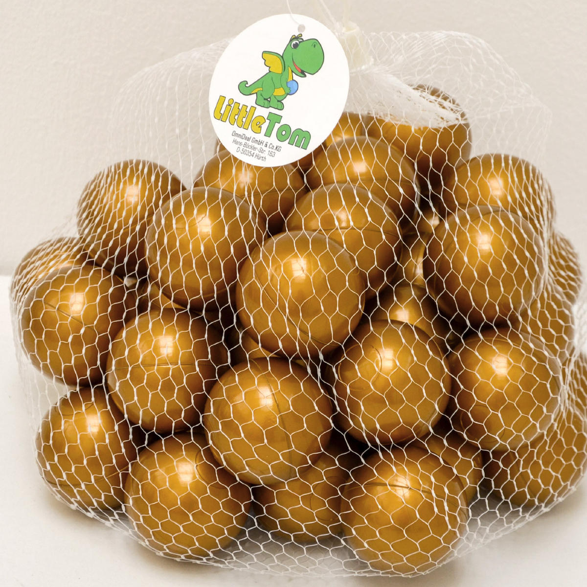 BÄLLEBAD-BÄLLE 50 Stück, Goldfarben, 5.5 cm - Goldfarben, Kunststoff (5.5/5.5/5.5cm) - Littletom