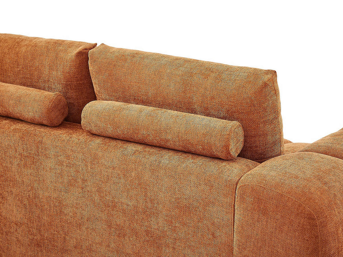 SOFA - 5 Personen - stoff - terracotta Berenia - Terracotta, Textil (298/82/207cm) - Vente-Unique