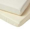 DAMAST-SPANNBETTLAKEN 2er-Set für Babybett, 60/120 cm - Creme, Textil (60/120cm) - Homescapes
