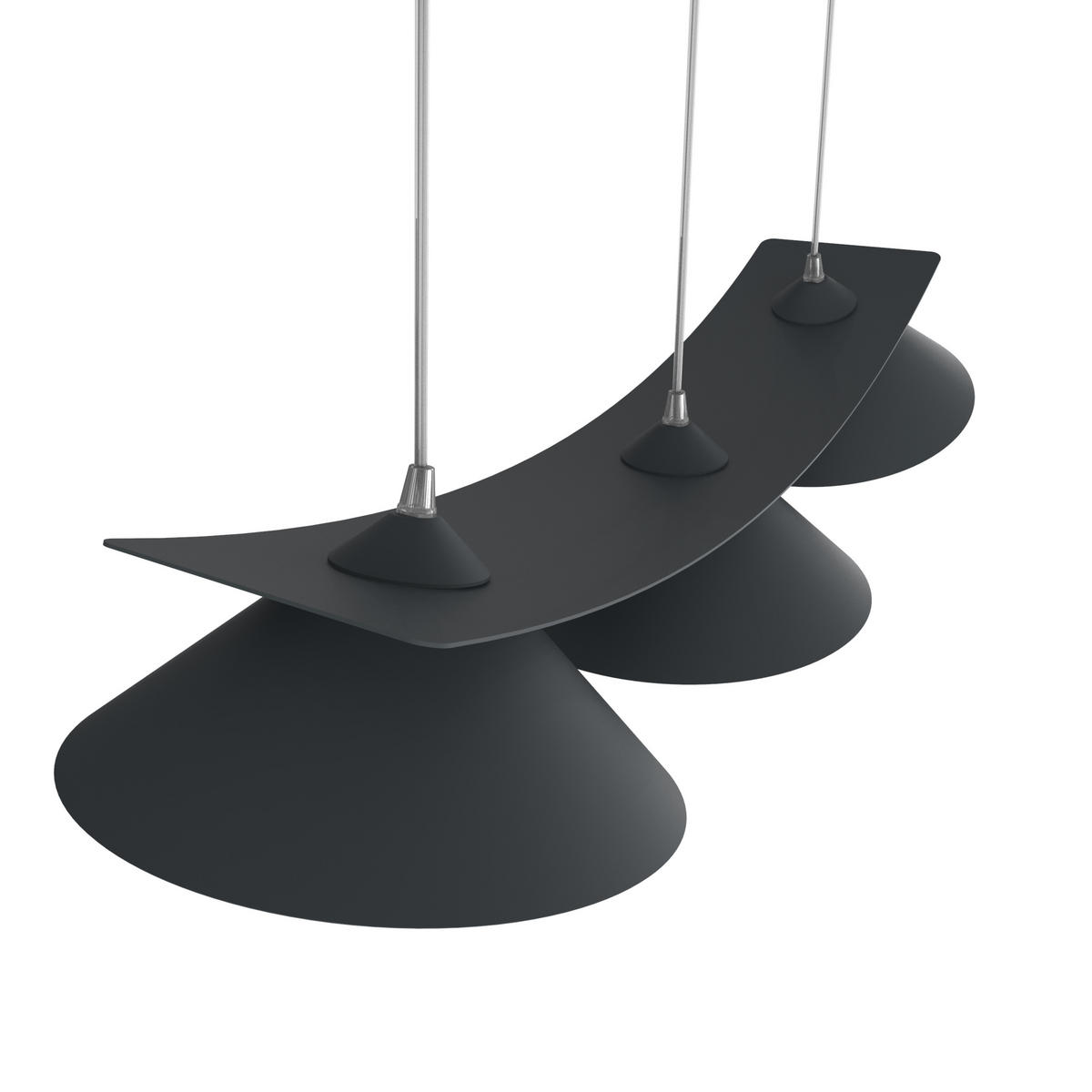 HÄNGELEUCHTE Miller X3 - Anthrazit, Metall (70/25/120cm) - Lumicom