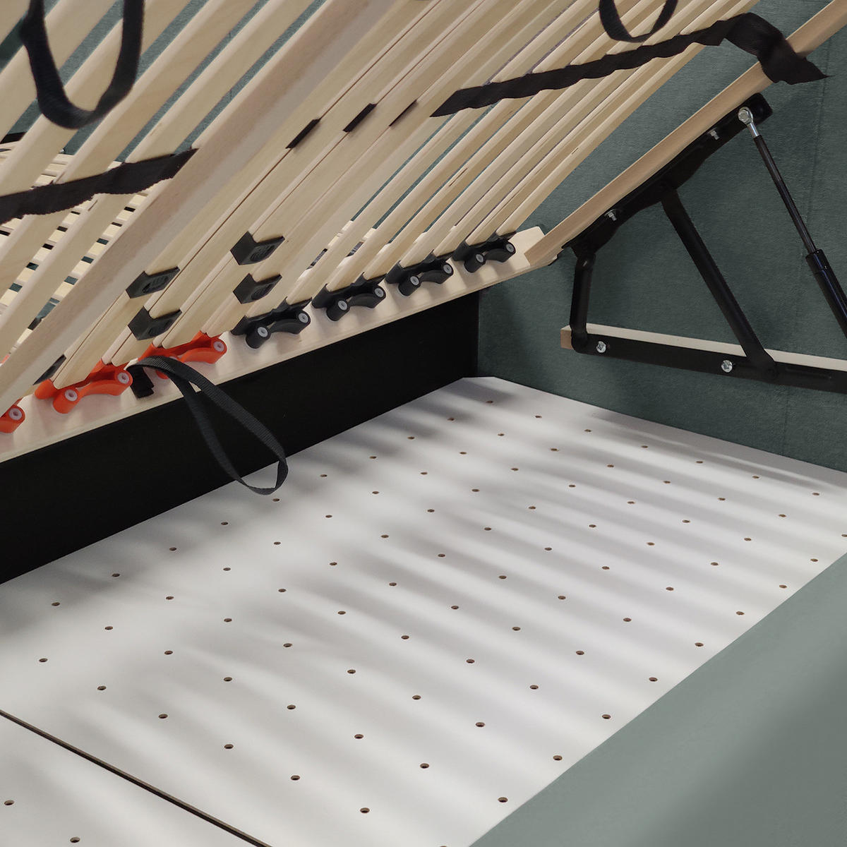 POLSTERBETT - Mintgrün, Textil (160/200cm) - home24