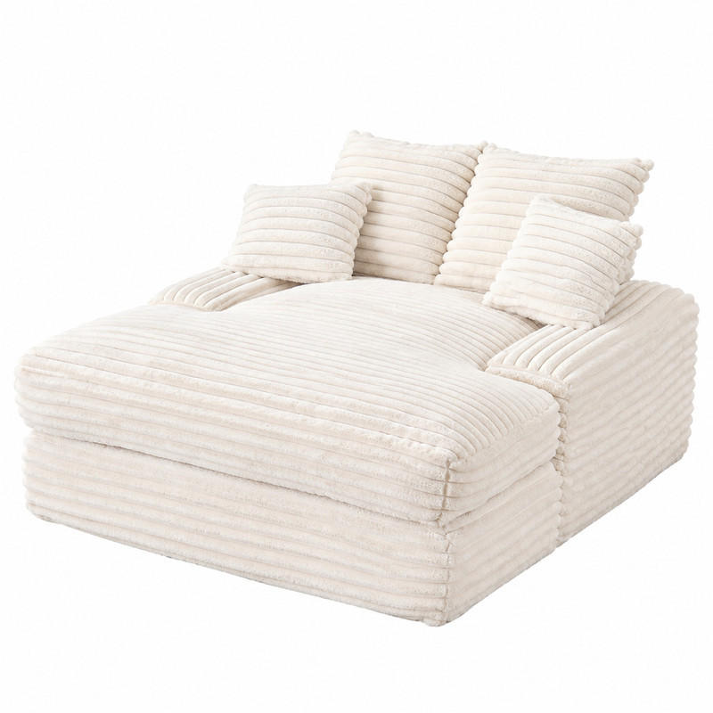 Beauniv Relaxliege Beige 135x58x165 cm