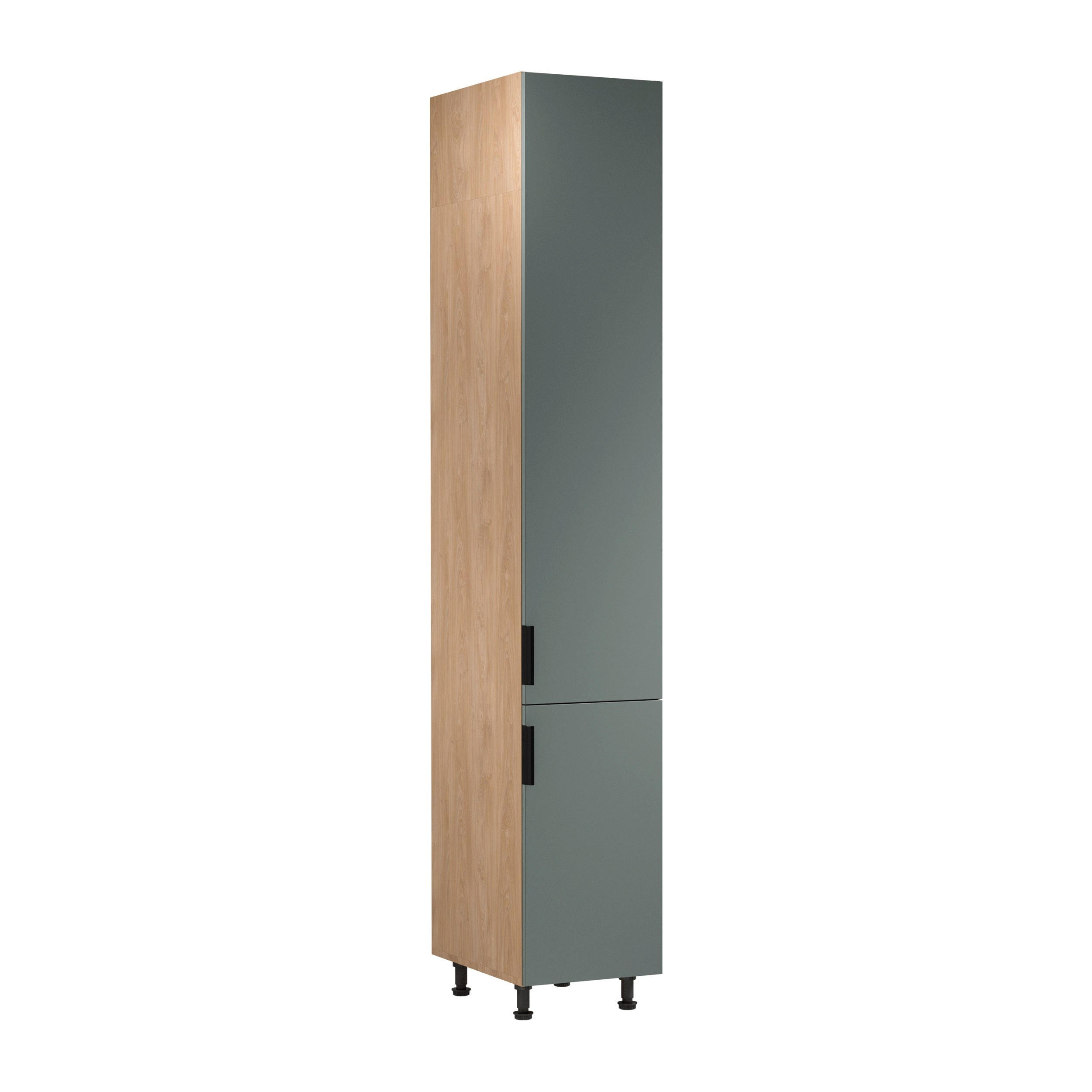 Royal24_Markt Hochschrank Sonoma Eiche, Grün 40x247x58 cm