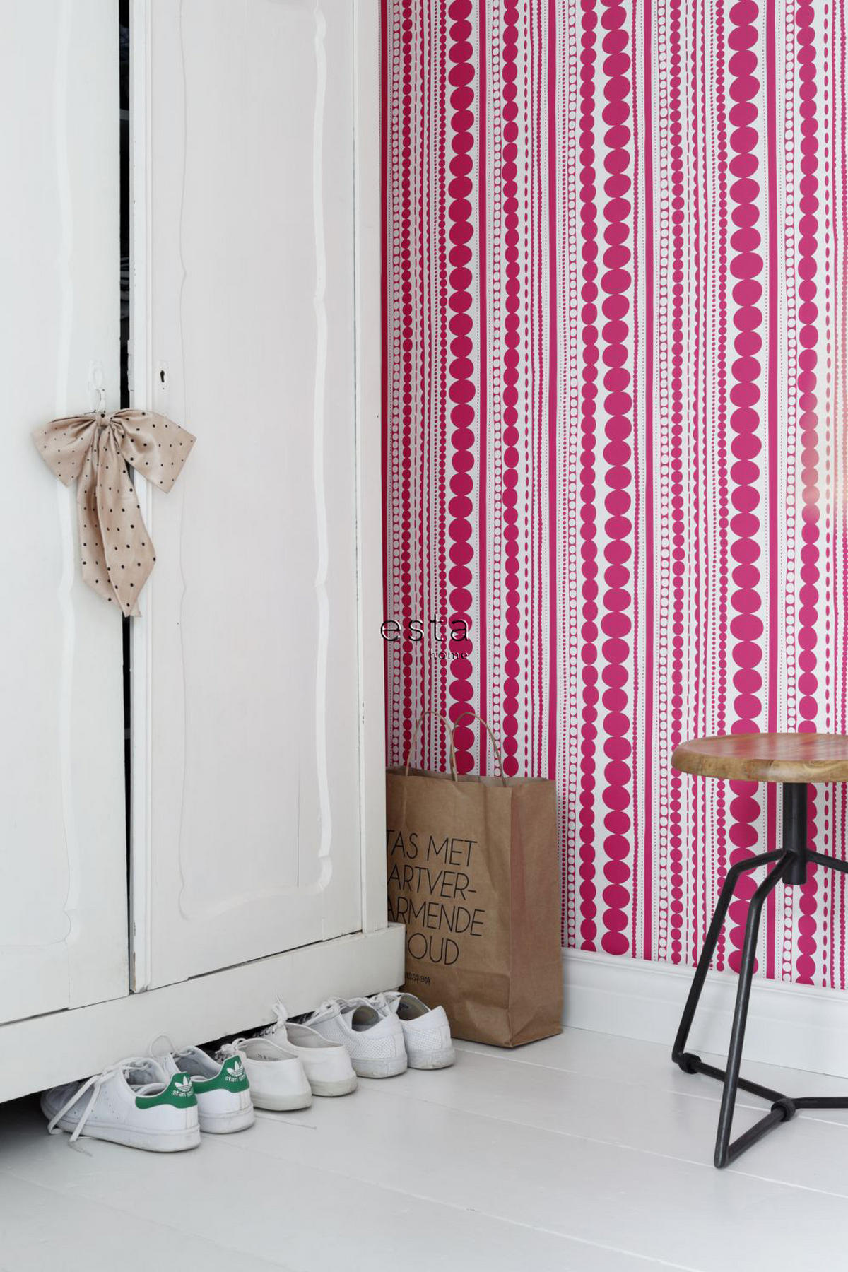 TAPETE Perlen 53 cm x 10.05 m - Pink, Papier (53/0.1cm) - ESTAhome