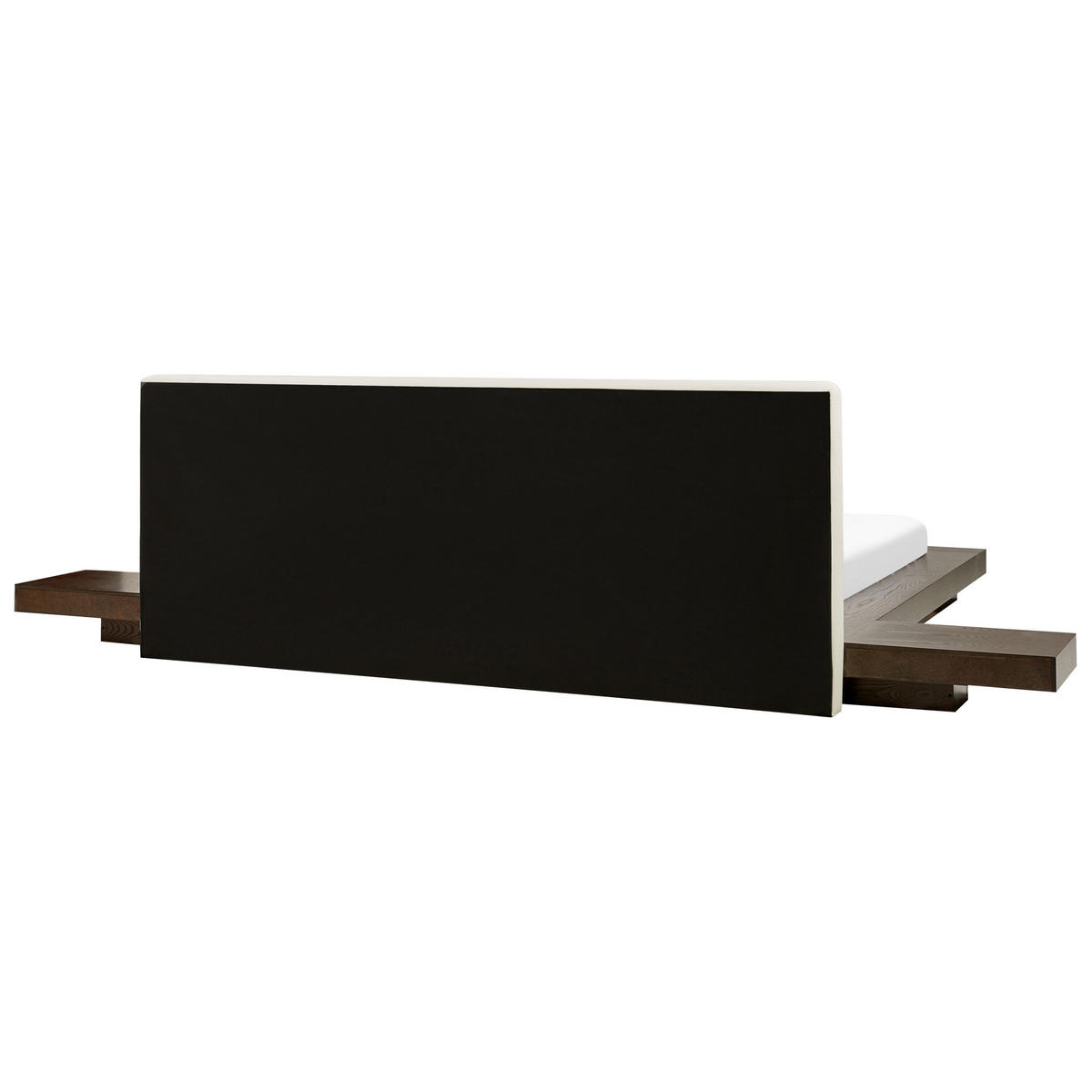BETT mit LED 180x200 cm Dunkler Holzfarbton Zen - Dunkelbraun, Holzwerkstoff (180/200cm) - Beliani