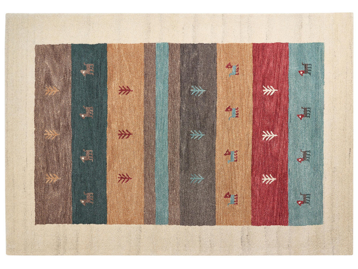 KURZFLOR-GABBEH Sarilar 230/160 cm - Multicolor, Textil (160/230cm) - Beliani