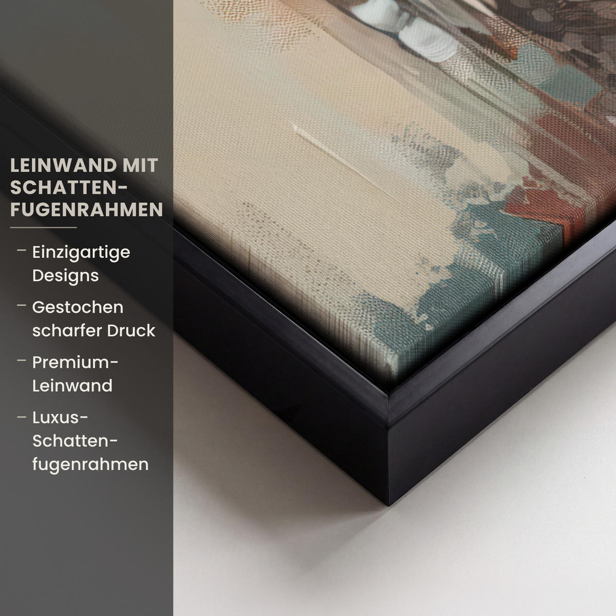 LEINWAND Bilder mit Rahmen - Frau - Kunst - Schmuck - Porträt - 70x100 - Blaugrau, Textil (70/100cm) - MuchoWow