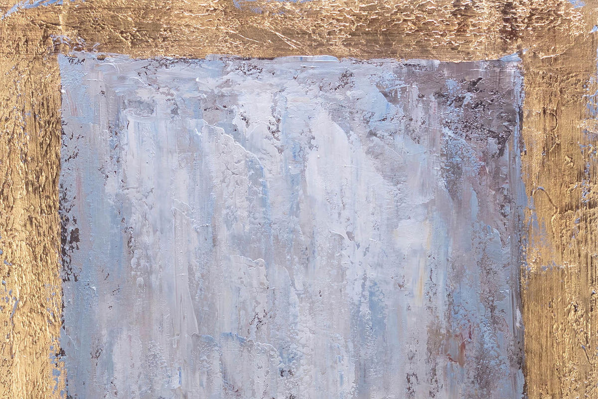 ACRYLBILD HANDGEMALT 60/90 cm - Schwarz/Grau, Textil (60/90cm) - KUNSTLOFT