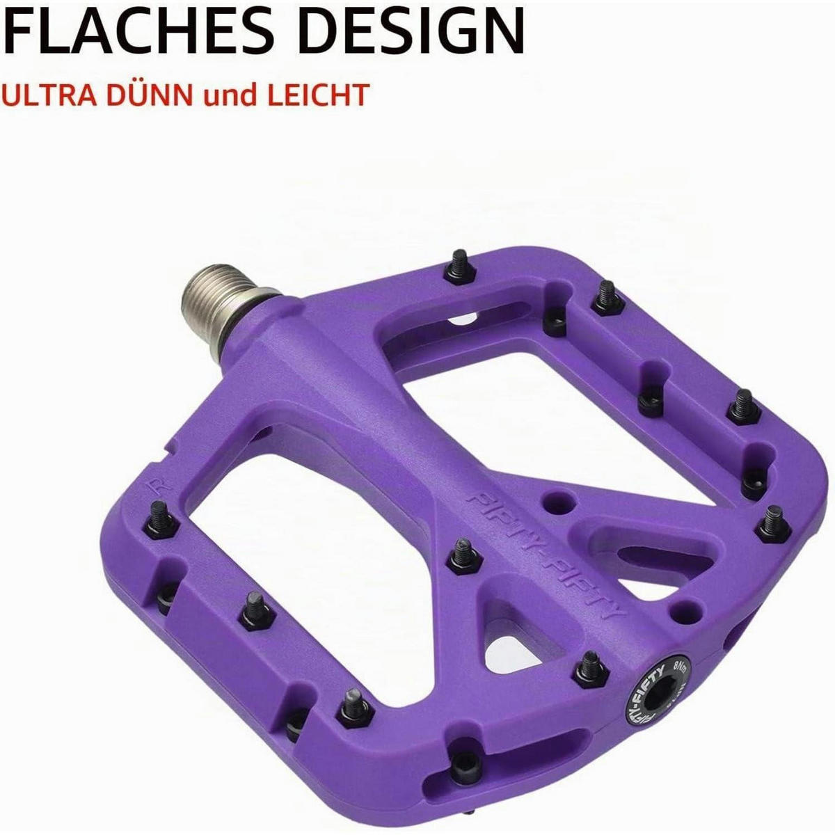 FAHRRADPEDALE Nylon Composite Violett - Violett, Kunststoff (10.4/1.5/10.6cm)