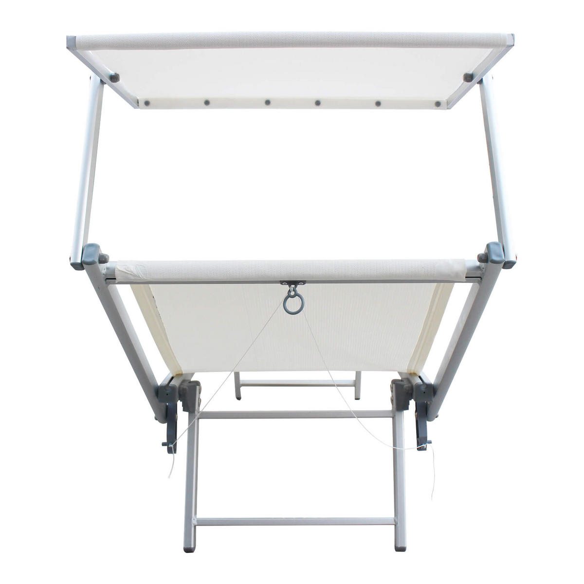 SONNENLIEGE Weiß 61/61/38 cm - Weiß, Metall (61/38/61cm) - Mobili Rebecca