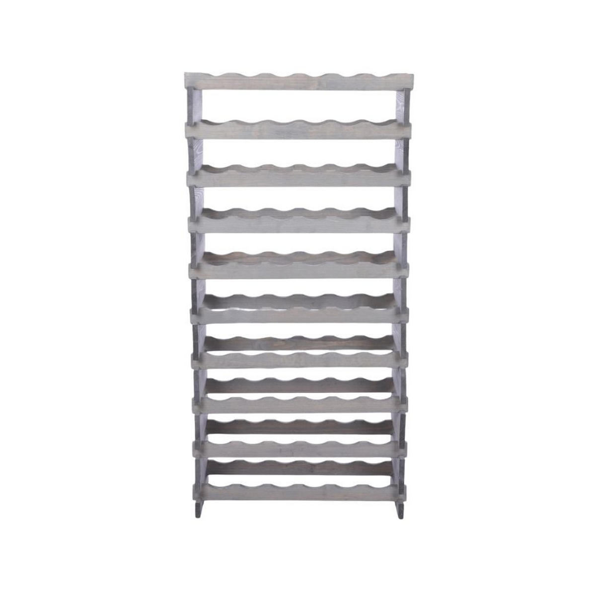 WEINREGAL VINOTECA FLEX PRO HxBxT 135x65x28cm 60 Flaschen auf 10 Ebenen Grau - Grau, Holz (65/135/28cm) - PROREGAL