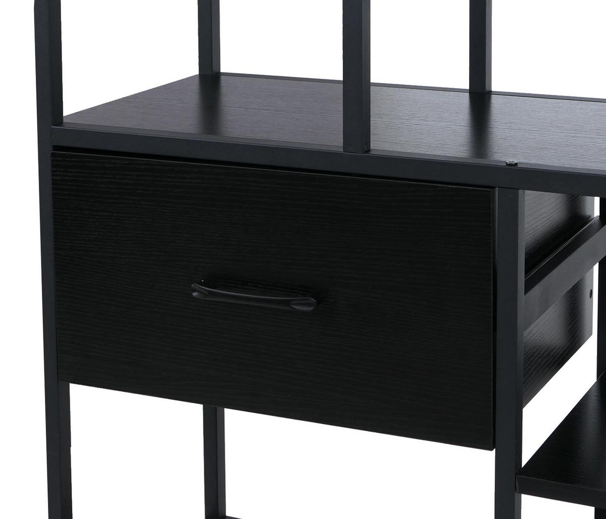 REGAL Schwarz - Schwarz, Holzwerkstoff (81/150/33cm) - MCW