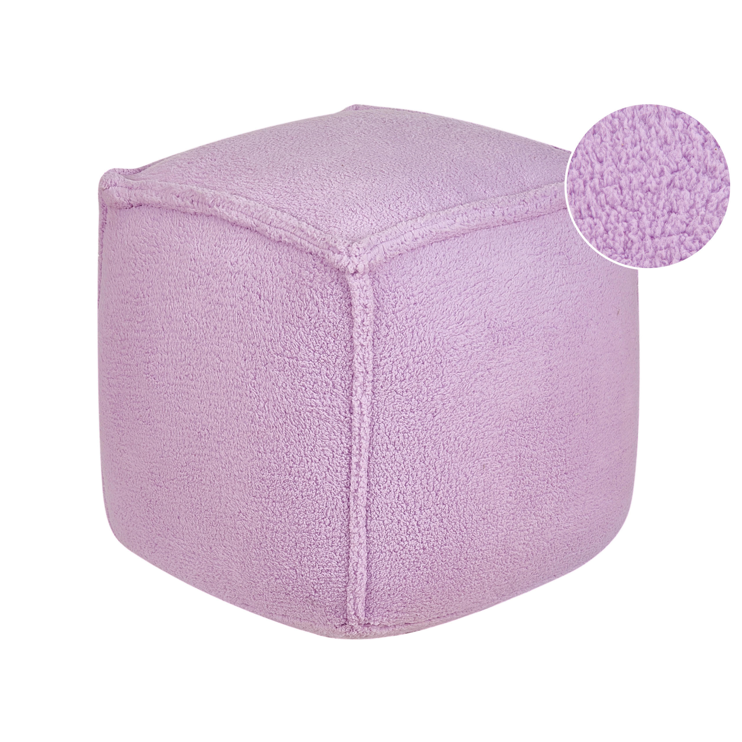 POUF Violett Alipur - Violett, Textil (40/40/40cm) - Beliani