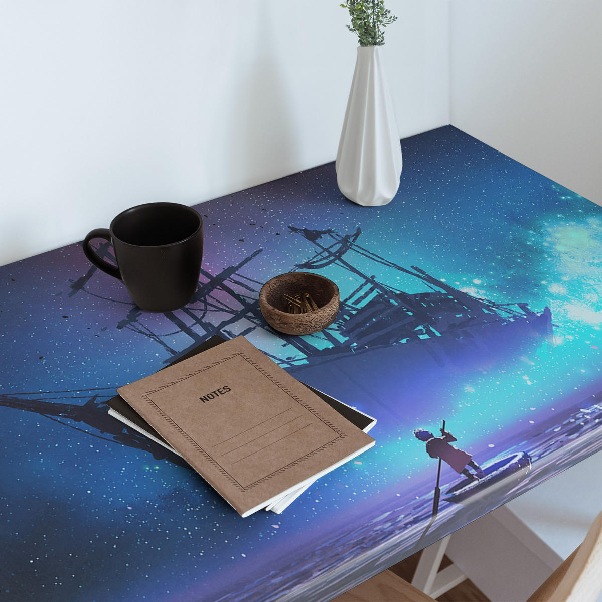 MÖBLAUFKLEBER 100x50 cm blau - Blau, Kunststoff (100/50/0.1cm) - Wallfluent