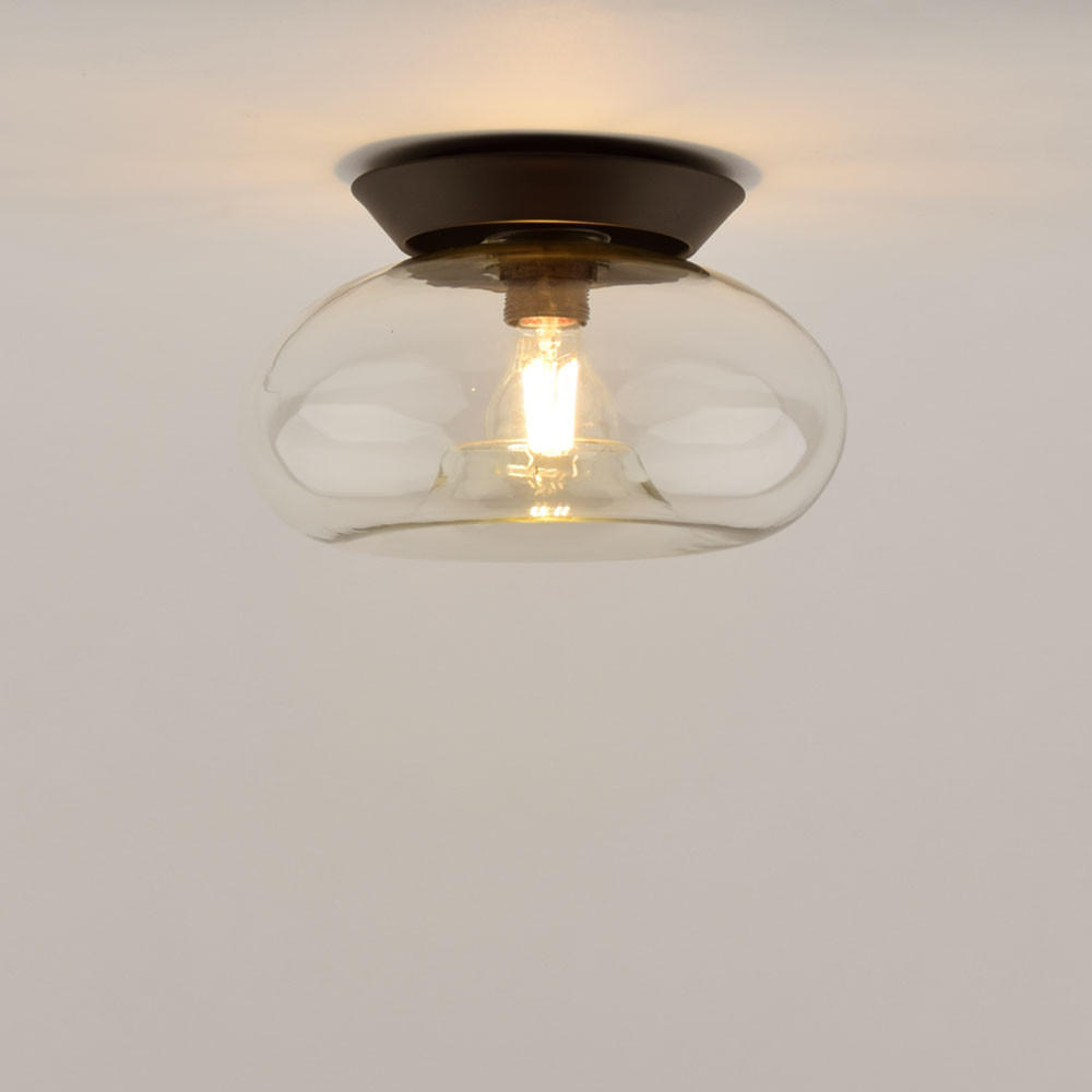 WAND-/DECKENLAMPE Cruet Klar Low (Flach) - Klar, Glas (28/28/14cm) - s.luce