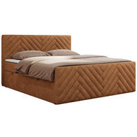 BOXBETT PARIS DUO 120/200 - Orange Struktur - H3 - Orange, Holz/Textil (120/200cm) - MKS