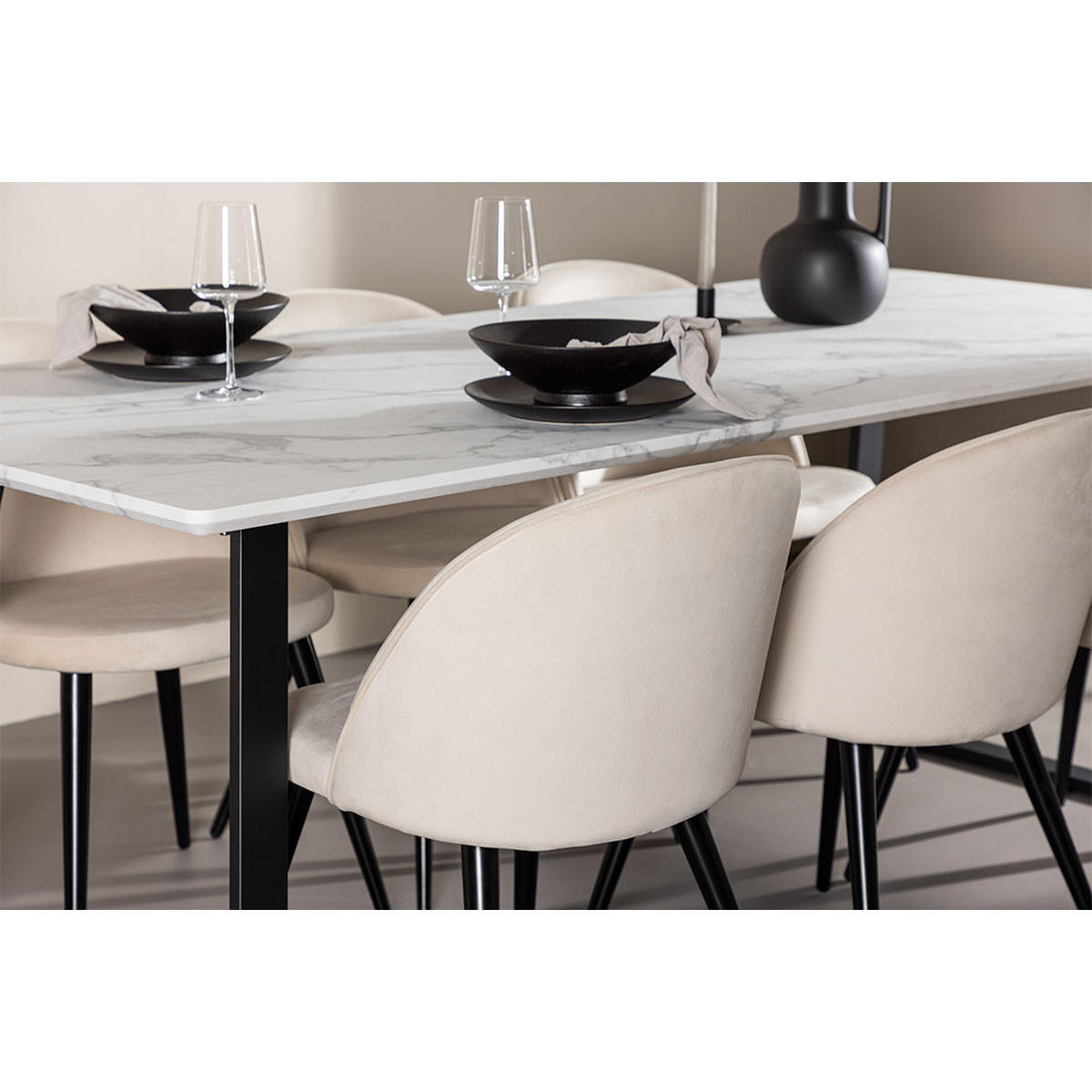 TISCHGRUPPE Beige - Beige, Holz (200/75/90cm) - ebuy24