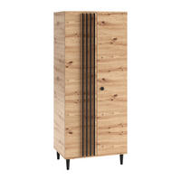 ŠATNÍ SKŘÍŇ S OTOČNÝMI DVEŘMI ARTIANO, 80/196/56 cm 2dveřová, dub Artisan - dub artisan, kompozitní dřevo (80/196/56cm) - MASSENO