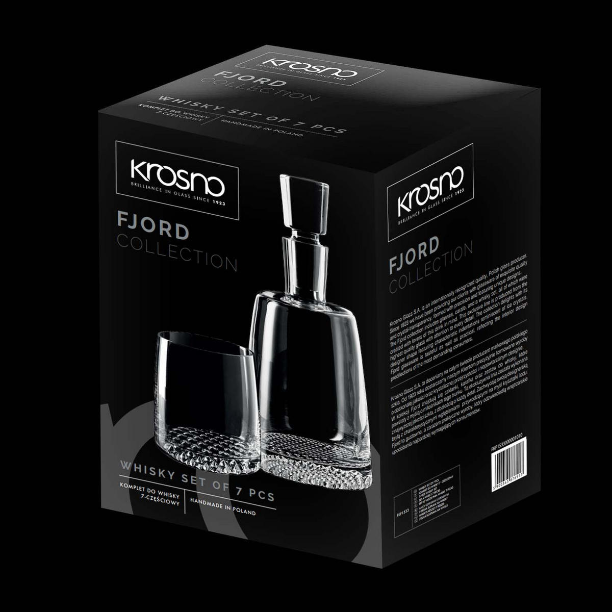 WHISKY SET, 7er-Set, 950 ml / 370 ml, Hangemacht - Transparent, Glas (0.95L) - Krosno Glass