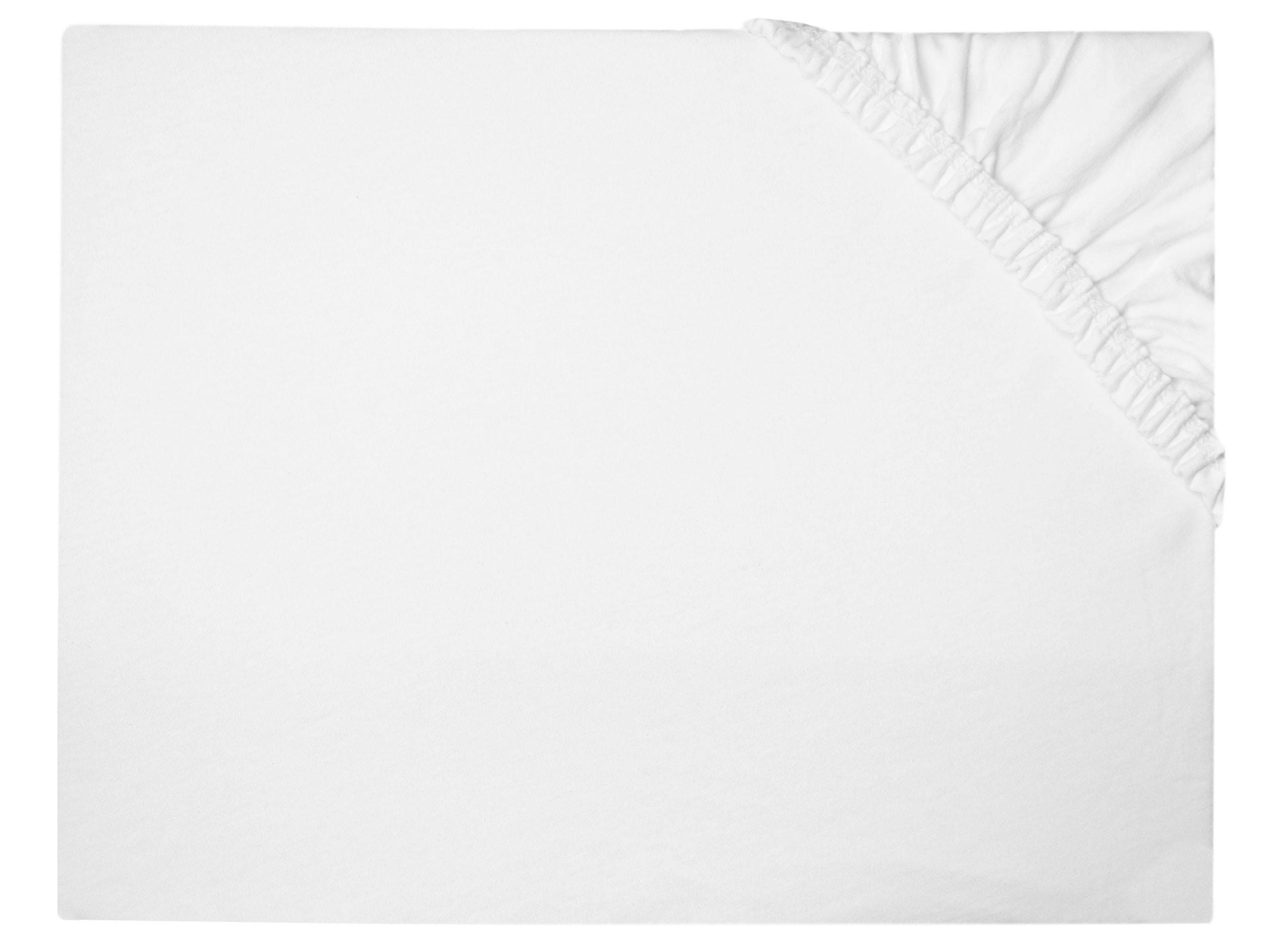 Zollner Spannbettlaken, Weiß 140x200 cm