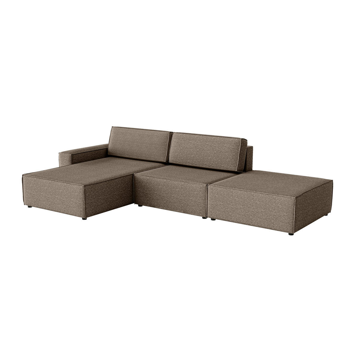 ECKSOFA Lummo Re mit Schlaffunktion, Braun - Braun, Textil (323/185cm) - Fedve