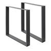 TISCHBEINE 2er Set 60 x 72 cm Anthrazit - Dunkelgrau, Metall (60/8/72cm) - ECD-Germany