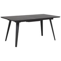 ESSTISCH 160-200/90/75 cm Schwarz Rechteckig Irvington - Schwarz, Holzwerkstoff (90/90/75cm) - Beliani