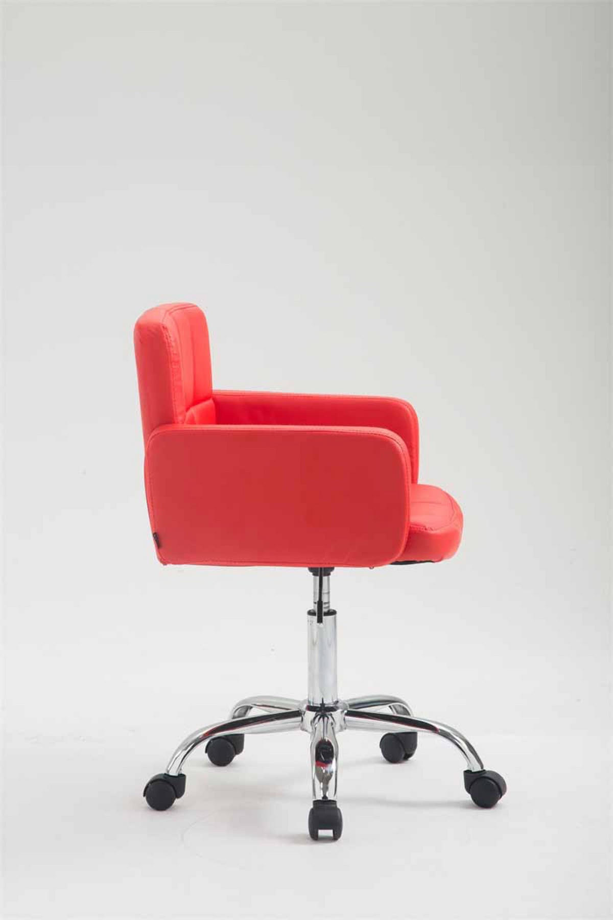 ARBEITSHOCKER Lausanne Kunstleder rot - Rot, Metall (60/89/52cm) - TPFLiving