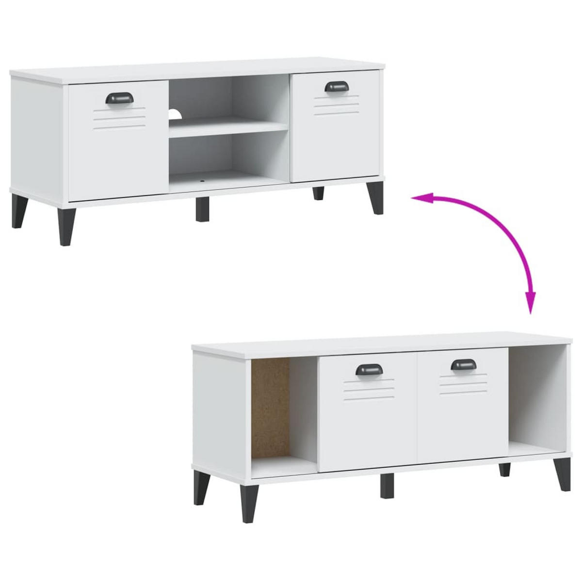 SCHUHSCHRANK Bruchsal 106/35/45 cm - Weiß, Holzwerkstoff (106/45/35cm) - Nettlife