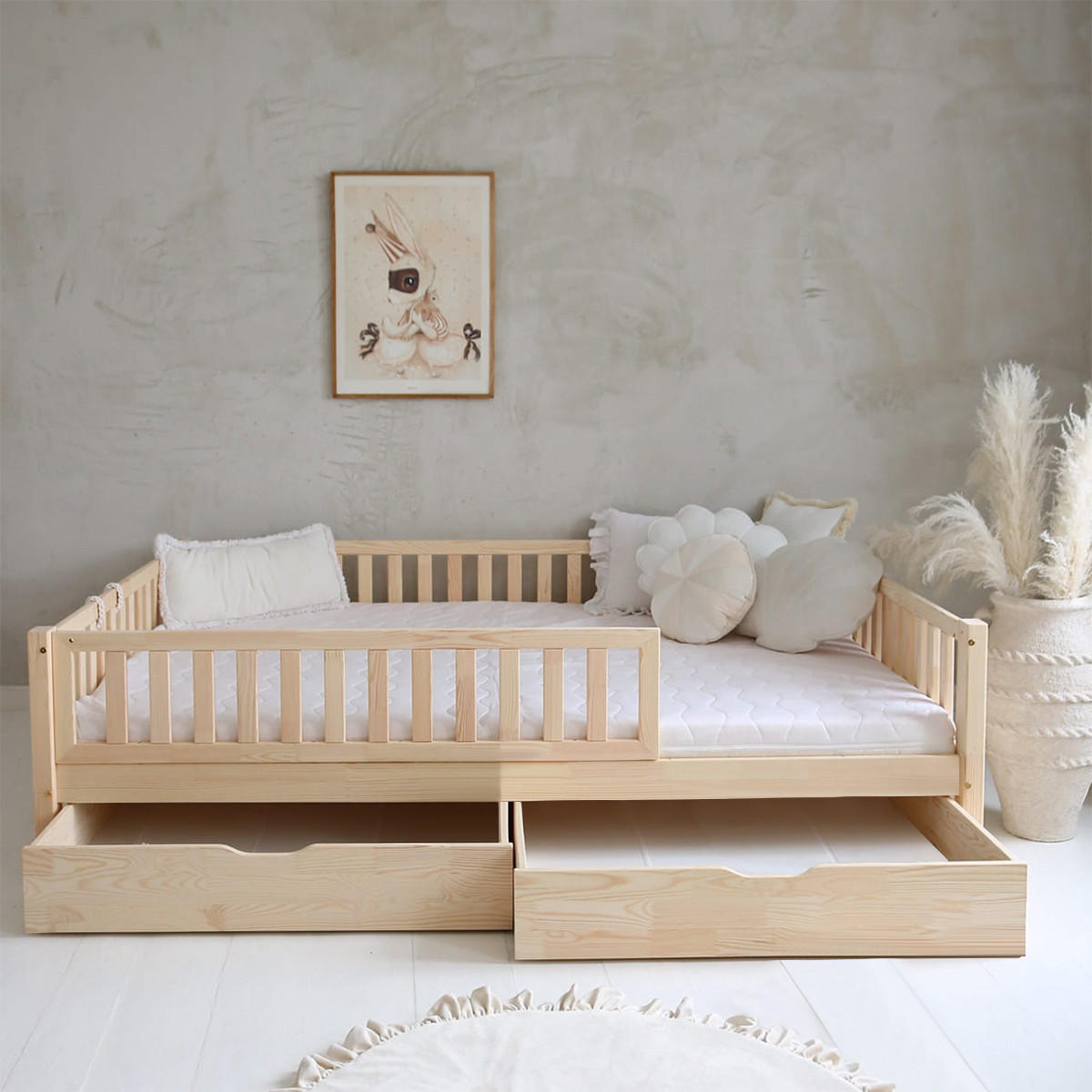 POSTEL 140/200 Agnès Přírodní dřevo - hnědá, dřevo (140/200cm) - Petits-meubles