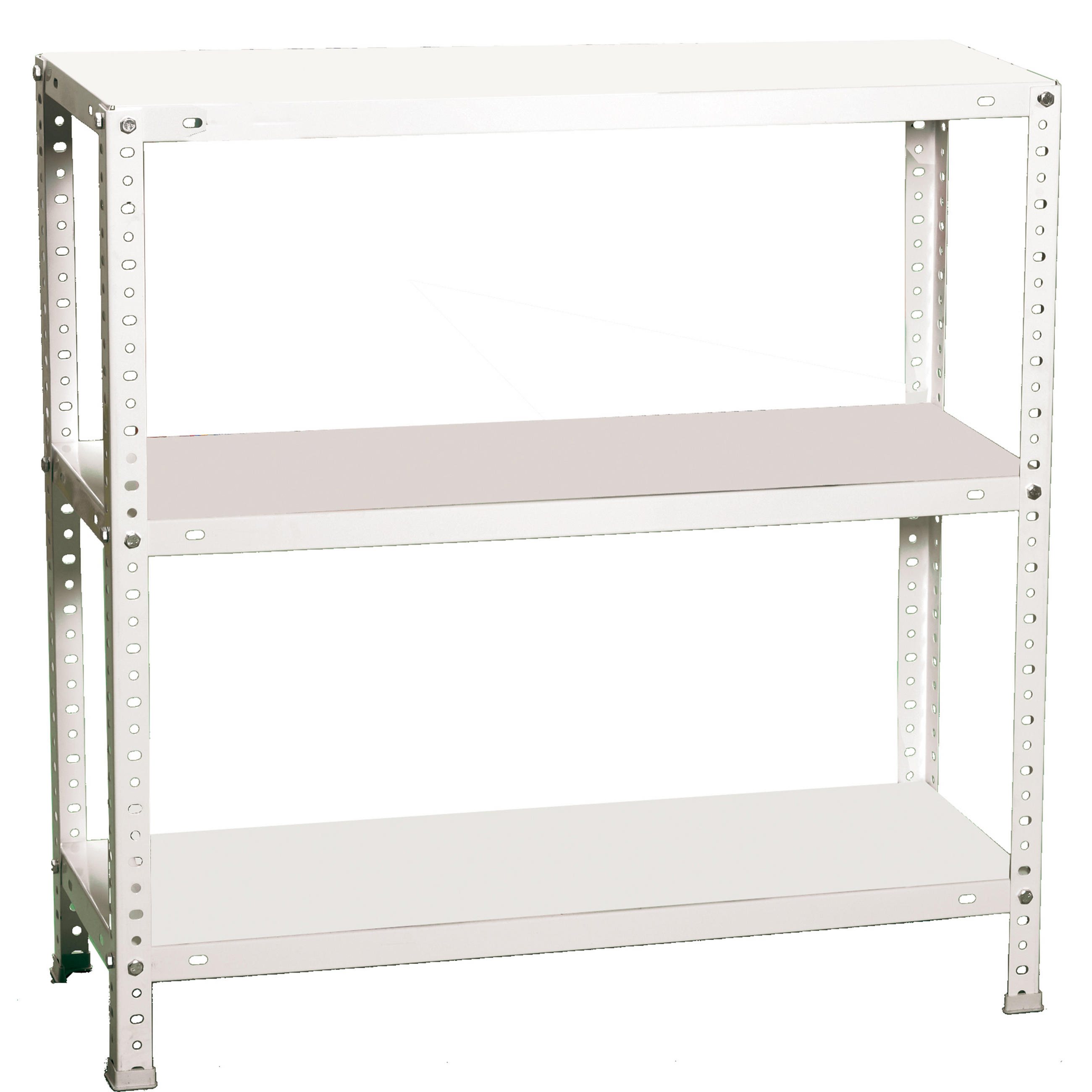 SCHRAUBREGAL PANDA MINI | HxBxT 90x110x40cm | Fachlast 90kg | Weiß - Weiß, Metall (110/90/40cm) - PROREGAL