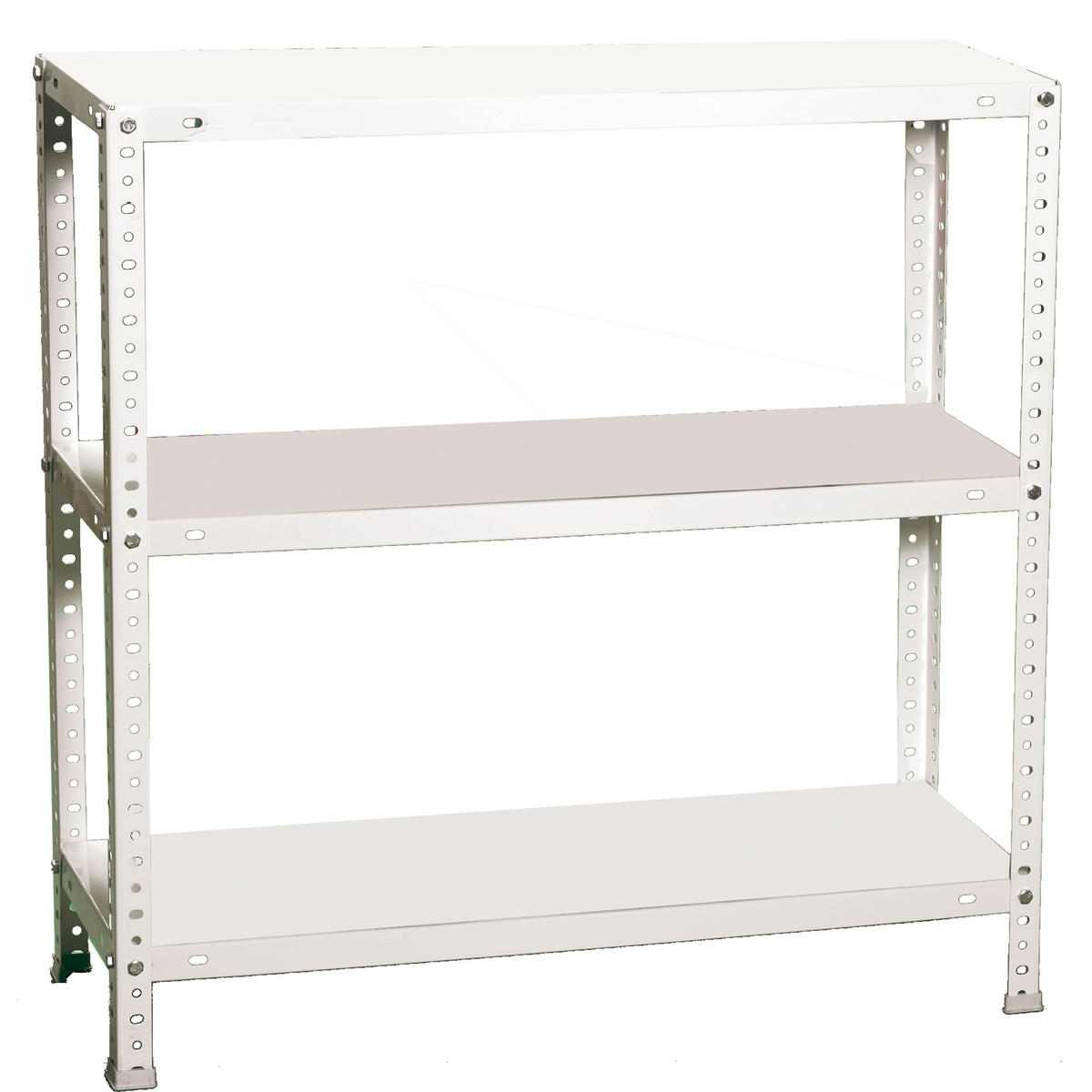 SCHRAUBREGAL PANDA MINI | HxBxT 90x80x40cm | Fachlast 100kg | Weiß - Weiß, Metall (80/90/40cm) - PROREGAL