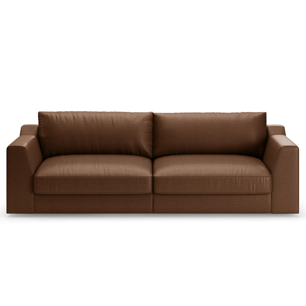 BIG-SOFA - Haselnussfarben, Kunststoff/Textil (274/90/112cm) - home24