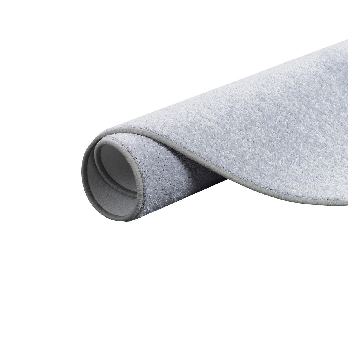 LUXUS SOFT VELOURS TEPPICH SHINE RUND - Silberfarben, Textil (100/100cm) - Snapstyle