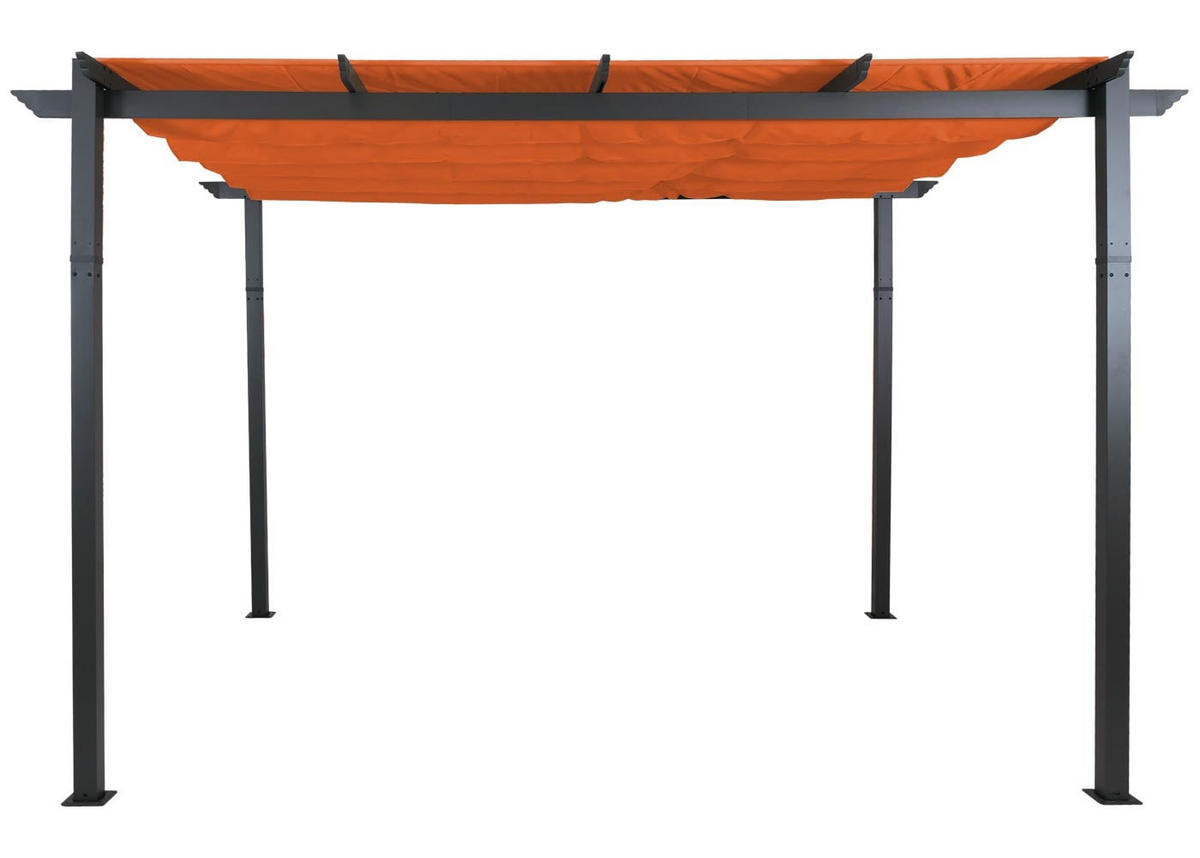 PERGOLA Aluminium 4x3m Terrakotta - Rot, Metall (400/240/300cm) - BERLINLODGE