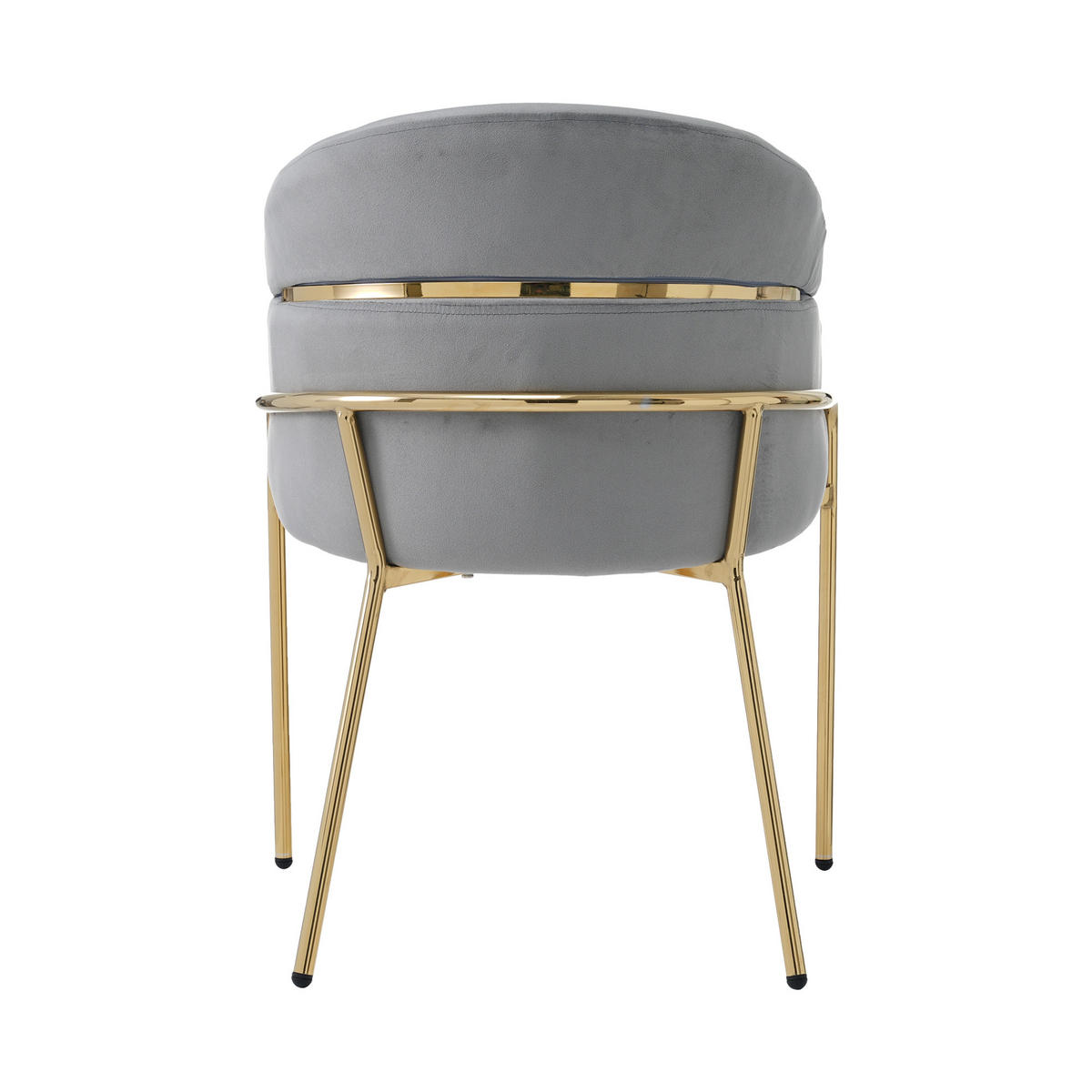 ESSZIMMERSTUHL 2er Set Samt Grau Metallbeine - Grau, Textil (55/78/57cm) - FLIEKS