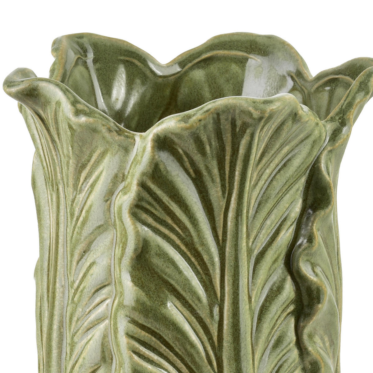 VASE Lettu grün 16/16/20 cm Keramik - Grün, Keramik (20cm) - Mondex