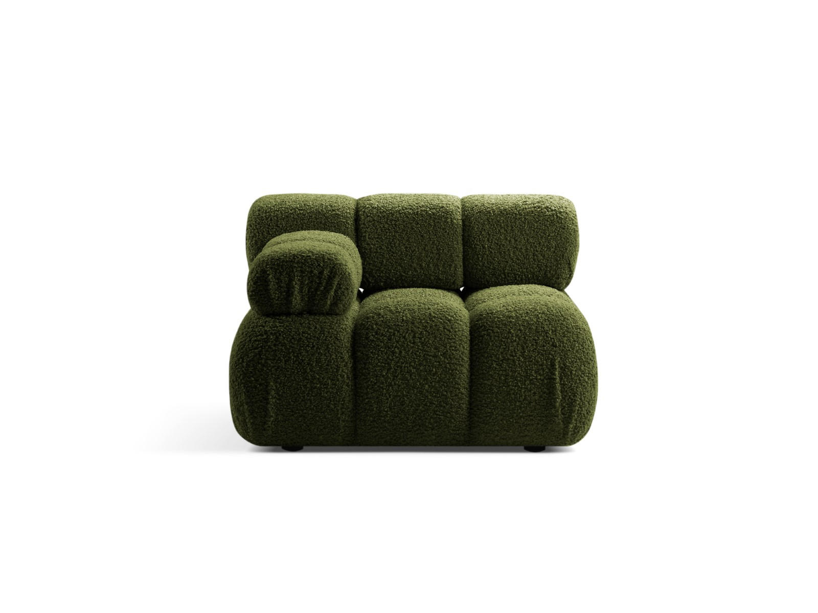 MODUL links Bellis aus Boucle grün - Grün, Textil (94/70/94cm) - Micadoni