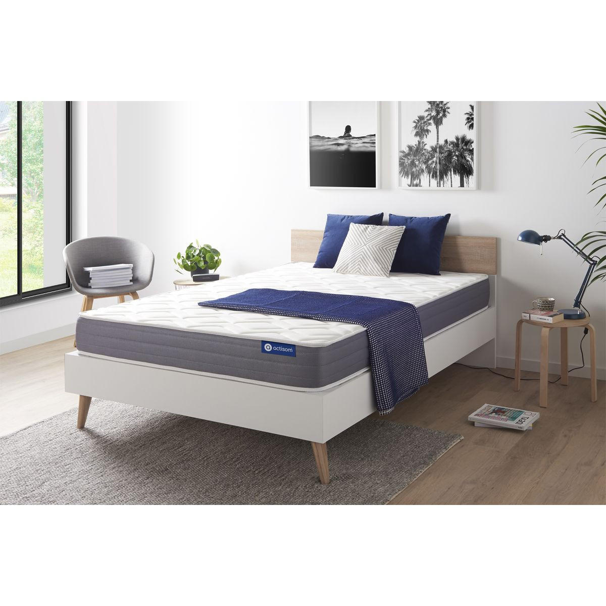 MATRATZE Actilatex dream Latex und Memory-Schaum 135 x 200 cm h2 - Weiß, Textil (135/200cm) - ACTISOM