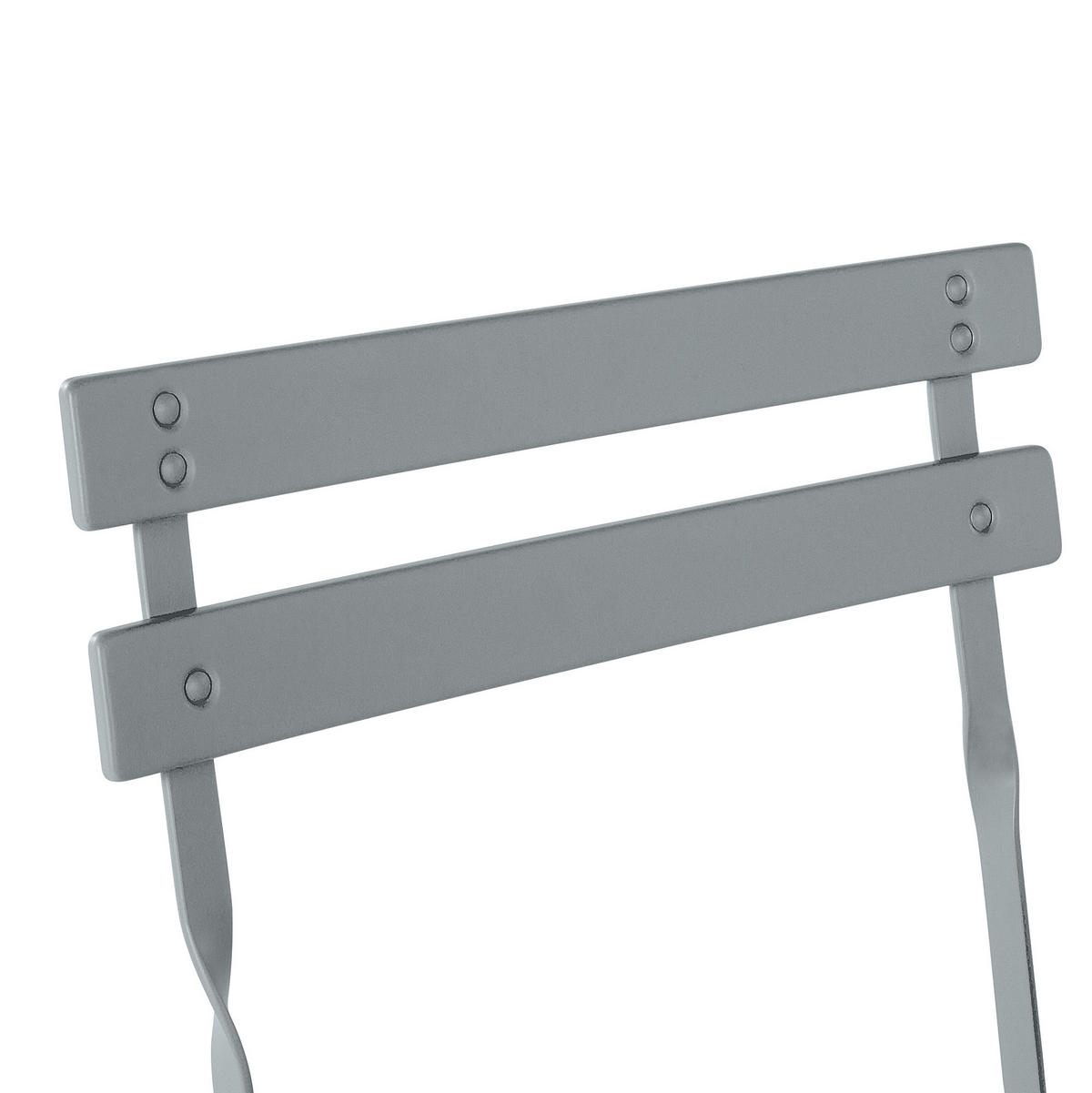 BALKONSET 2-Sitzer grau zusammenklappbar Fiori - Grau, Metall - Beliani