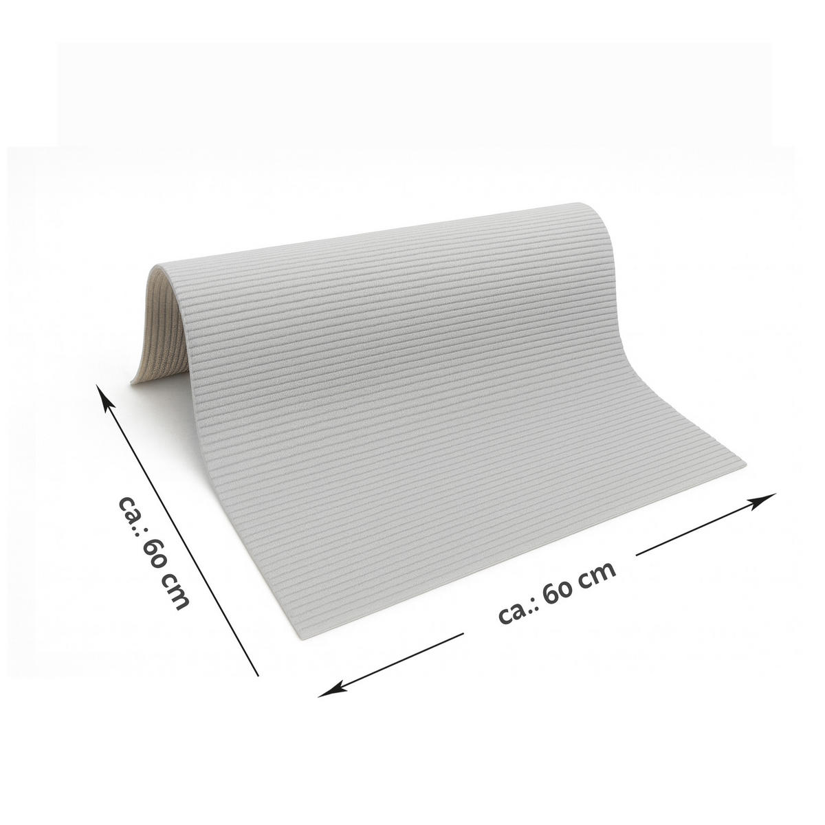 WASCHMASCHINENAUFLAGE 60x60 cm Grau - Hellgrau, Kunststoff (60/60cm) - Bestlivings