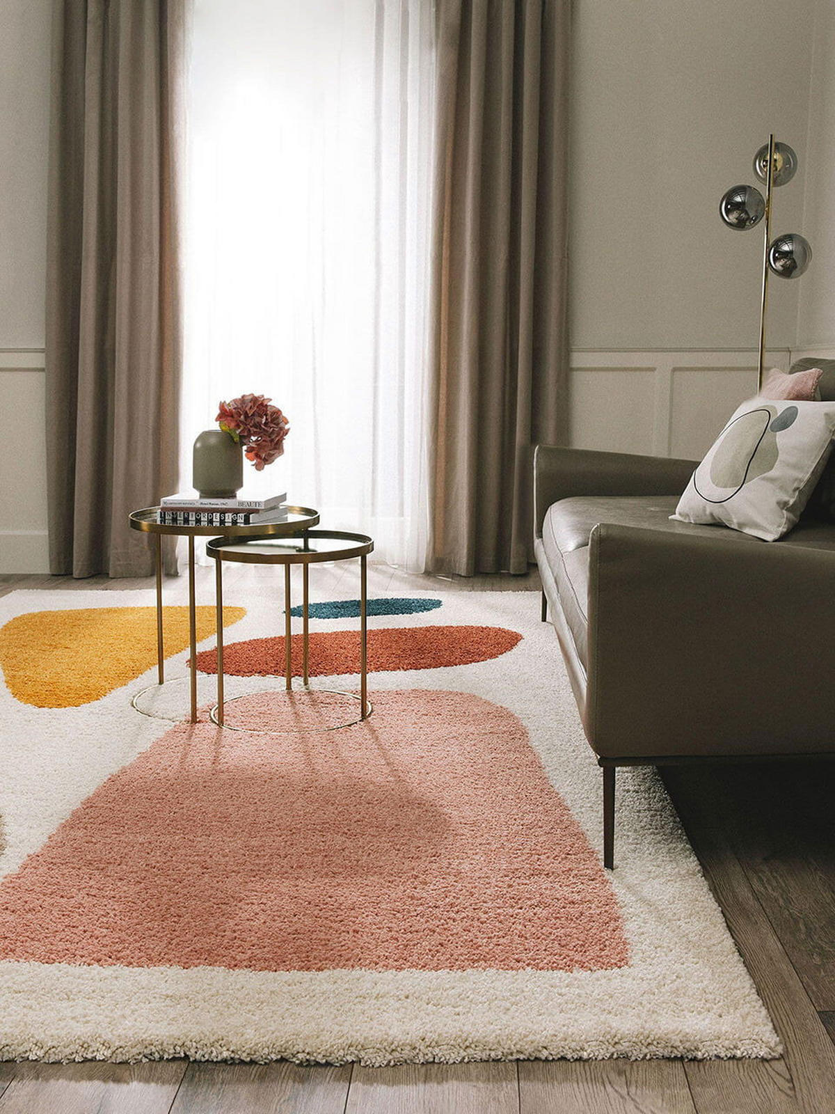 TEPPICH Hochflortep - Pink/Beige, Kunststoff (200/1cm) - KUNSTLOFT