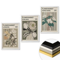 WANDBILDER 3er-Set - 40x60 cm Weißer Rahmen - Blumenmessen London Chicago Hongkong - Weiß, Kunststoff (40/60cm) - ArtPrintCave