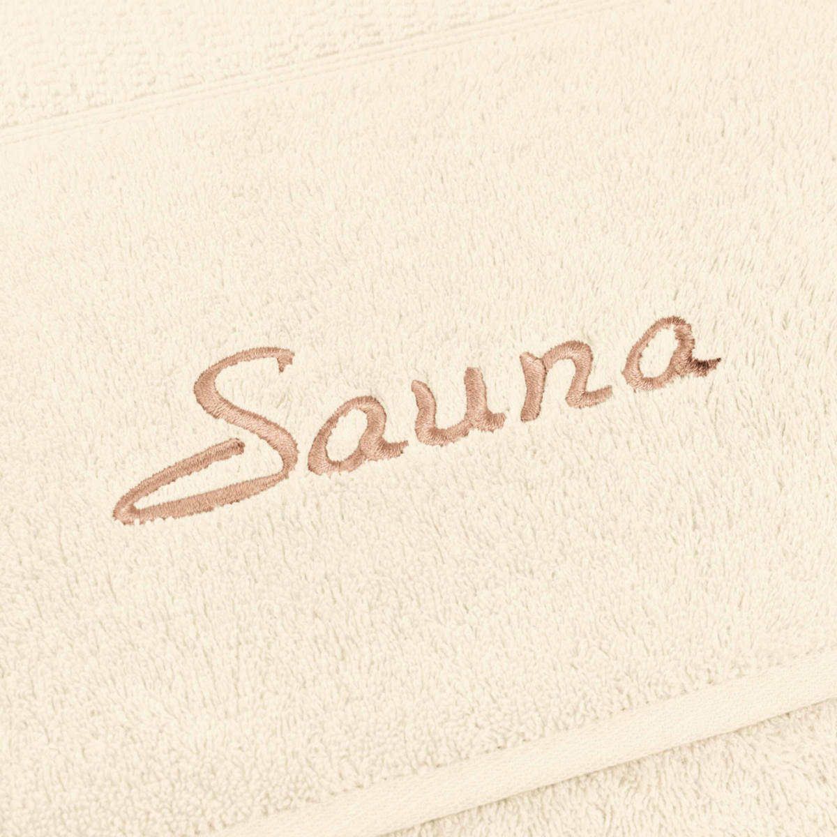 SAUNA SET PEARL 2-TLG - Beige, Textil (80/200cm) - Möve for Frottana