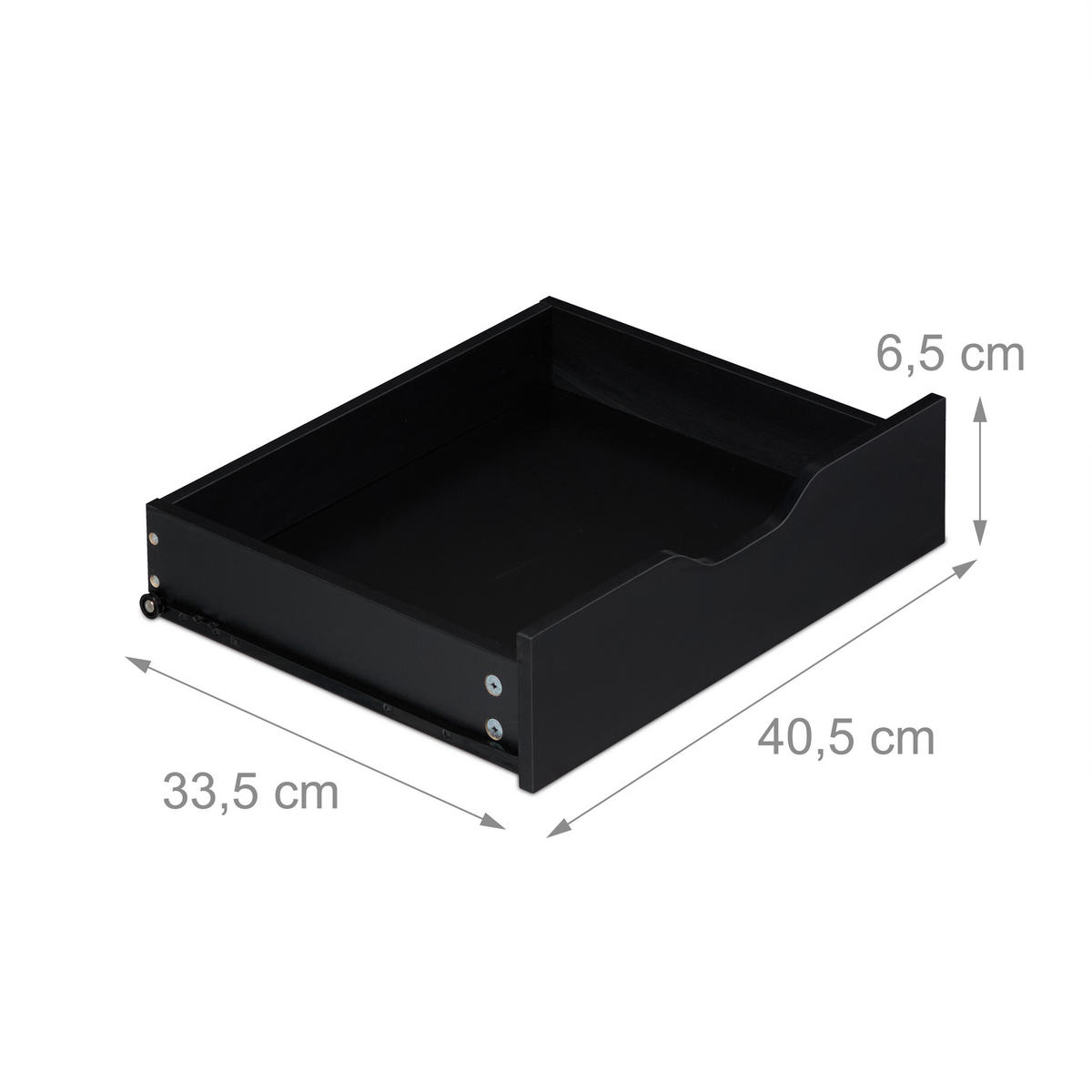 ROLLCONTAINER - Multicolor/Schwarz, Holzwerkstoff/Kunststoff (48/66.5/39.5cm) - Relaxdays