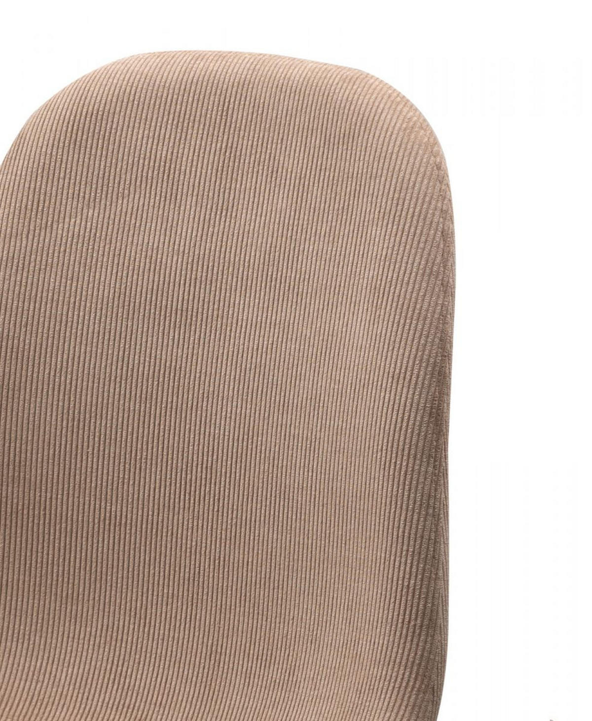 STUHL 4er-Set braun Cord, Esszimmerstuhl mit 4-Fuß-Gestell - Schwarz/Braun, Textil/Metall (50/83/43cm) - Furn.Design